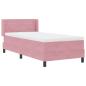 Preview: Boxspringbett mit Matratze Rosa 200 x 100 cm Polyester