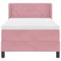 Preview: Boxspringbett mit Matratze Rosa 200 x 100 cm Polyester
