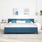 Preview: Boxspringbett mit Matratze Dunkelblau 200 x 200 cm Polyester