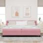 Preview: ARDEBO.de - Boxspringbett mit Matratze Rosa 200 x 200 cm Polyester