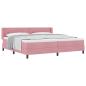Preview: Boxspringbett mit Matratze Rosa 200 x 200 cm Polyester