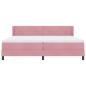 Preview: Boxspringbett mit Matratze Rosa 200 x 200 cm Polyester