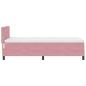 Preview: LED Boxspringbett mit Matratze mit LED Rosa 100 x 200 cm Samt