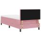 Preview: LED Boxspringbett mit Matratze mit LED Rosa 100 x 200 cm Samt