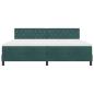 Preview: LED Boxspringbett mit Matratze Dunkelgrün 200 x 200 cm Samt