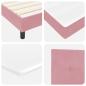 Preview: LED Boxspringbett mit Matratze mit LED Rosa 200 x 200 cm Samt