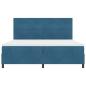 Preview: LED Boxspringbett mit Matratze Dunkelblau 200 x 200 cm Stoff