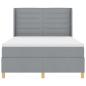 Preview: Boxspringbett mit Matratze Hellgrau 140 x 190 cm Stoff