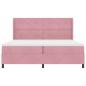 Preview: Boxspringbett mit Matratze mit LED Rosa 200 x 200 cm Samt