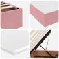 Preview: Aufbewahrungsbett mit Matratze Rosa 100 x 200 cm Samt