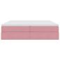 Preview: Aufbewahrungsbett mit Matratze Rosa 200 x 200 cm Samt