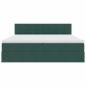 Preview: Aufbewahrungsbett mit Matratze Dunkelgrün 100 x 200 cm