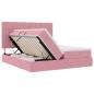 Preview: Aufbewahrungsbett mit Matratze Rosa 200 x 200 cm Samt