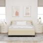 Preview: Boxspringbett mit Matratze Creme 140 x 190 cm Stoff