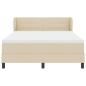 Preview: Boxspringbett mit Matratze Creme 140 x 190 cm Stoff