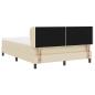 Preview: Boxspringbett mit Matratze Creme 140 x 190 cm Stoff