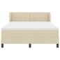 Preview: Boxspringbett mit Matratze Creme 140 x 190 cm Stoff
