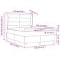 Preview: Boxspringbett mit Matratze Creme 140 x 190 cm Stoff