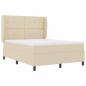 Preview: Boxspringbett mit Matratze Creme 140 x 190 cm Stoff