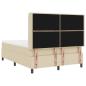 Preview: Boxspringbett mit Matratze Creme 140 x 190 cm Stoff