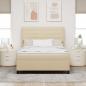 Preview: Boxspringbett mit Matratze Creme 140 x 190 cm Stoff