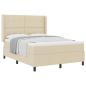 Preview: Boxspringbett mit Matratze Creme 140 x 190 cm Stoff