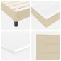 Preview: Boxspringbett mit Matratze mit LED Creme 140 x 190 cm Stoff
