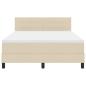 Preview: Boxspringbett mit Matratze mit LED Creme 140 x 190 cm Stoff