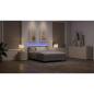 Preview: Boxspringbett mit Matratze mit LED Taupe 140 x 200 cm Stoff