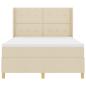 Preview: Boxspringbett mit Matratze Creme 140 x 190 cm Stoff