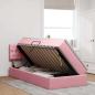 Preview: Aufbewahrungsbett mit Matratze Rosa 90 x 190 cm Samt