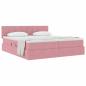 Preview: Aufbewahrungsbett mit Matratze mit Kopfteil Rosa 90 x 200 cm