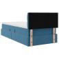 Preview: Bett mit Stauraum und LED mit LED Dunkelblau 90 x 200 cm Samt