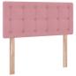 Preview: ARDEBO.de - Bett mit Stauraum und LED mit Matratze Rosa 90 x 200 cm Samt