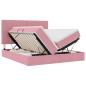 Preview: Aufbewahrungsbett mit Matratze Rosa 180 x 200 cm Samt