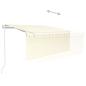 Preview: Markise Automatisch mit Rollo LED Windsensor 3x2,5 m Creme
