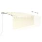 Preview: Markise Automatisch mit Rollo LED Windsensor 3,5x2,5m Creme