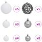 Preview: Künstlicher Weihnachtsbaum Weiß 68 x 68 x 120 cm PVC und Metall
