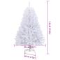 Preview: Künstlicher Weihnachtsbaum Weiß 68 x 68 x 120 cm PVC und Metall