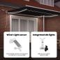 Preview: Einziehbare Markise Schwarz 350 x 250 cm Polyester und Metall