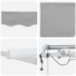 Preview: Einziehbare Markise Hellgrau 350 x 250 cm Polyester und Metall