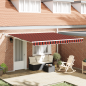 Preview: Einziehbare Markise Orange und Braun 400 x 300 cm