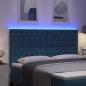 Preview: LED Kopfteil mit LED-Lichtleisten Dunkelblau 180 cm Polyester