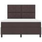 Preview: ARDEBO.de - Boxspringbett mit Matratze Dunkelbraun 160 x 200 cm Stoff