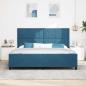 Preview: Boxspringbett mit Kopfteil Dunkelblau 200 x 200 cm Samt
