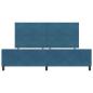 Preview: Boxspringbett mit Kopfteil Dunkelblau 200 x 200 cm Samt