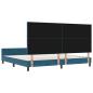 Preview: Boxspringbett mit Kopfteil Dunkelblau 200 x 200 cm Samt