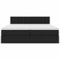 Preview: Aufbewahrungsbett mit Matratze Schwarz 180 x 200 cm Kunstleder