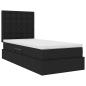 Preview: Aufbewahrungsbett mit Matratze Schwarz 90 x 200 cm Polyester