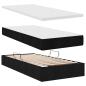 Preview: Aufbewahrungsbett mit Matratze Schwarz 90 x 200 cm Polyester